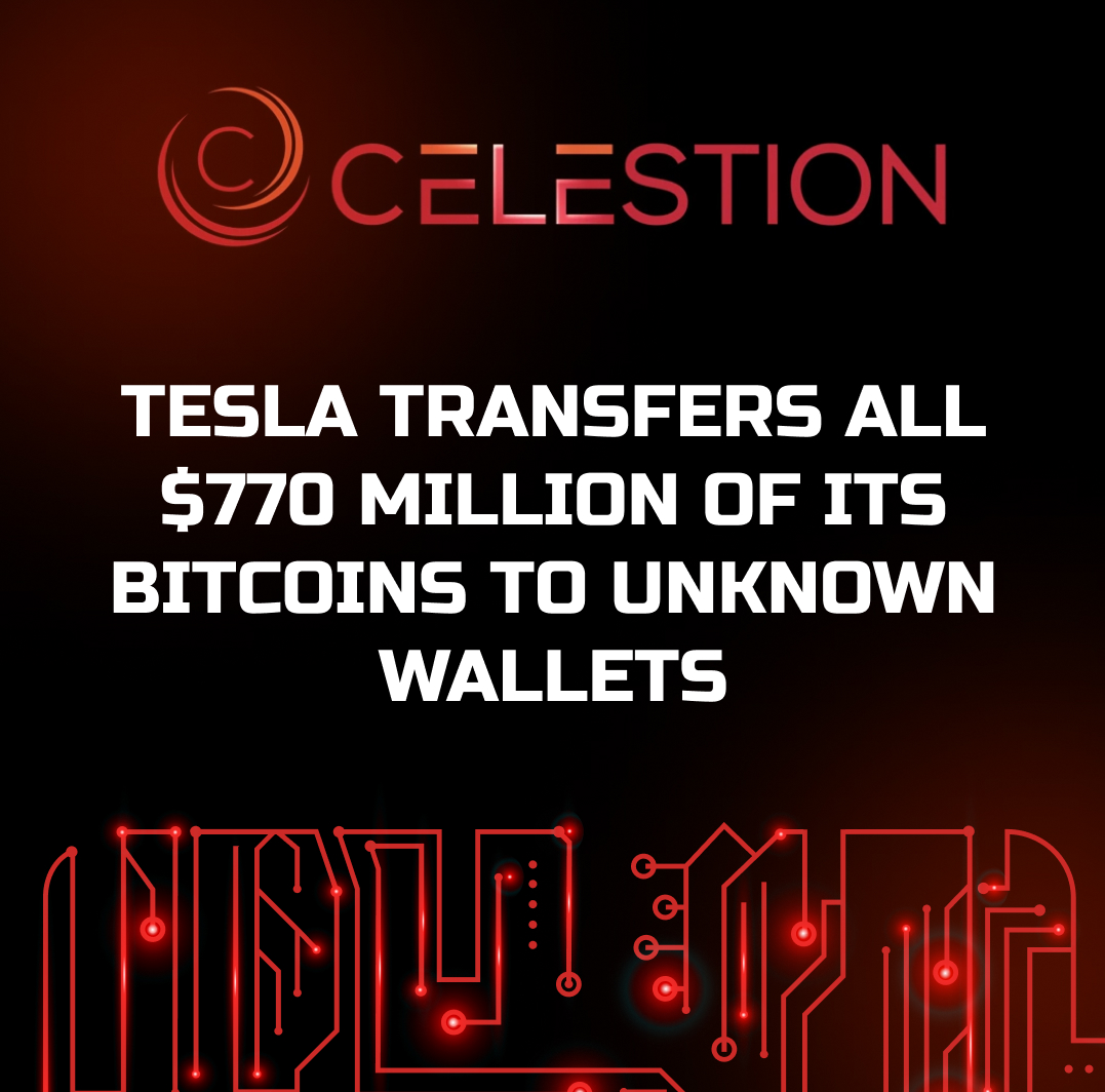 Tesla Transfers All $770 Million of Its Bitcoins to Unknown Wallets☑️.