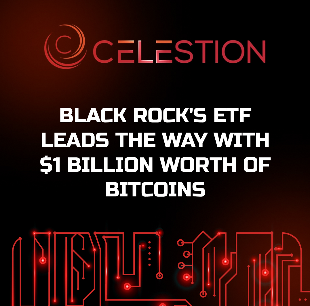 Black Rock's ETF leads the way with $1 billion worth of bitcoins ✅.