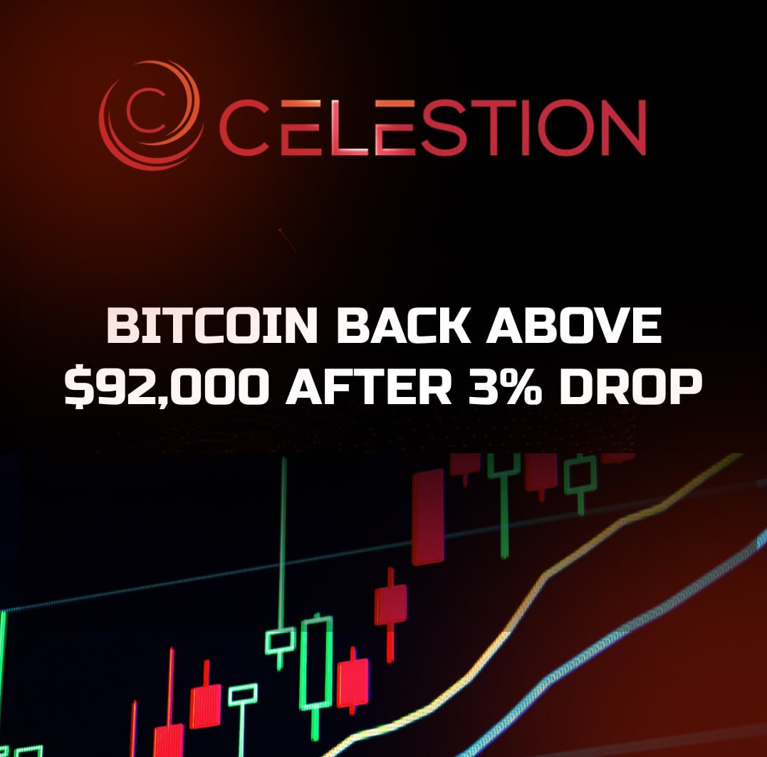 Bitcoin Back Above $92,000 After 3% Drop ☑️