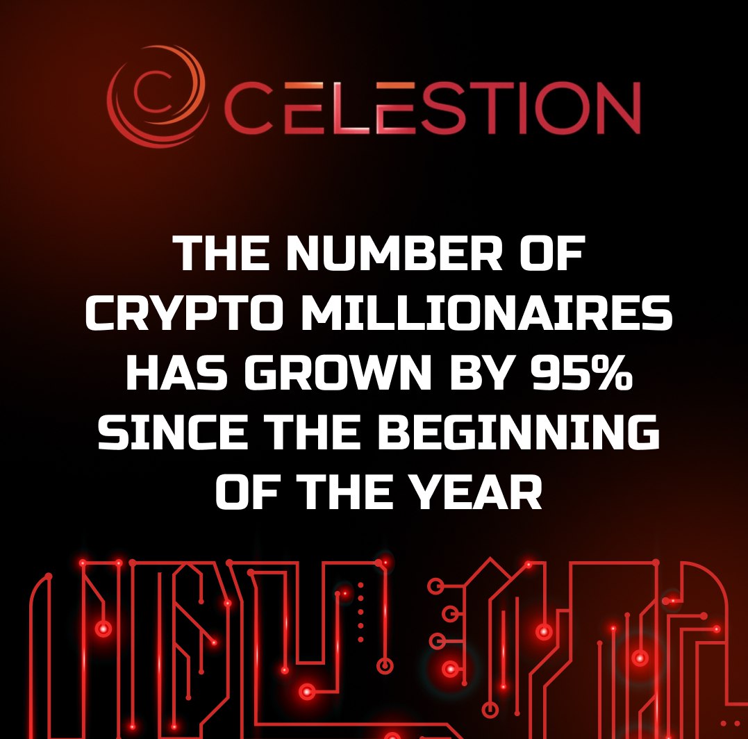 The number of crypto millionaires has grown by 95% since the beginning of the year ✔️