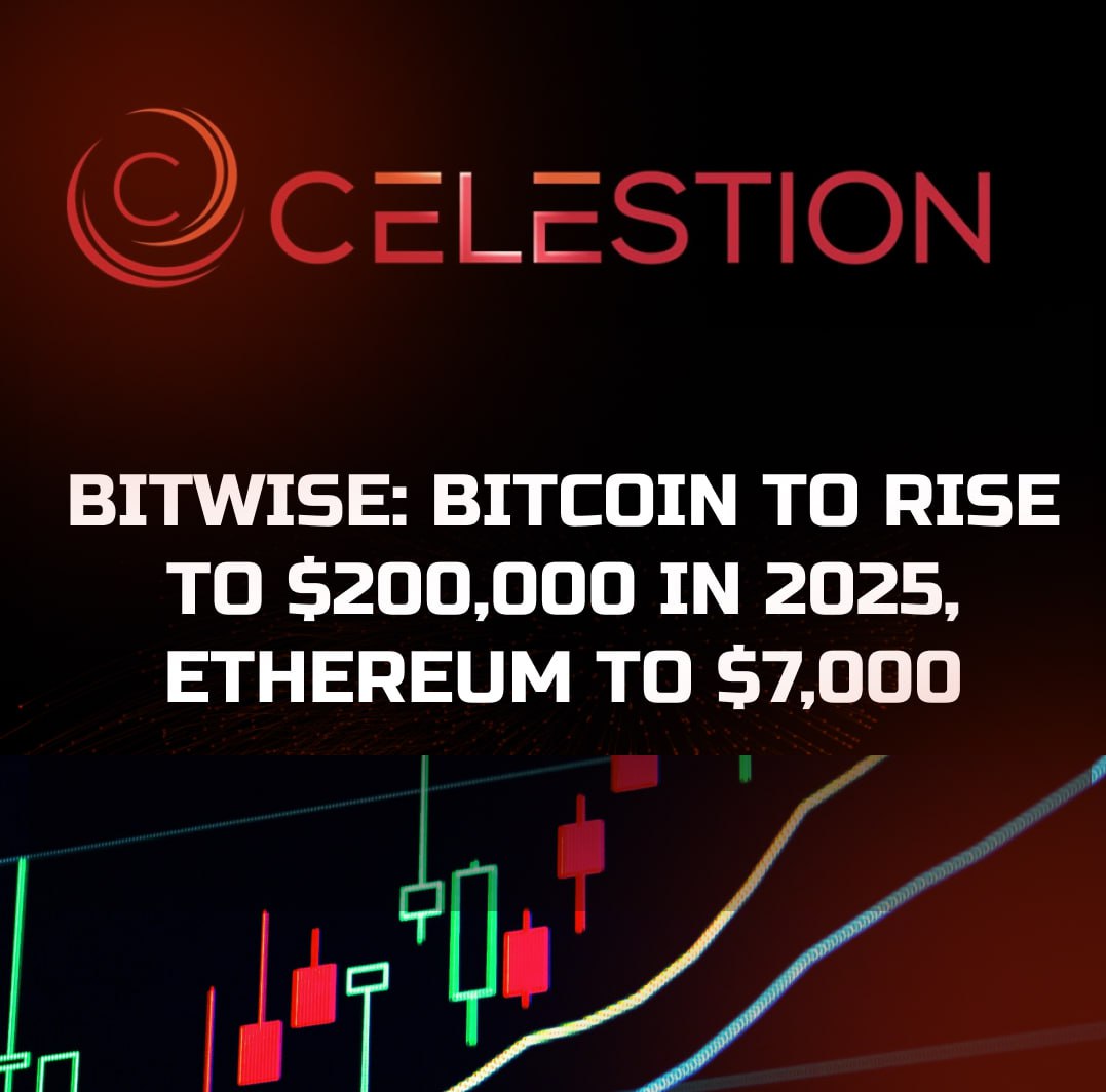 Bitwise: Bitcoin to Rise to $200,000 in 2025, Ethereum to $7,000 ↗️