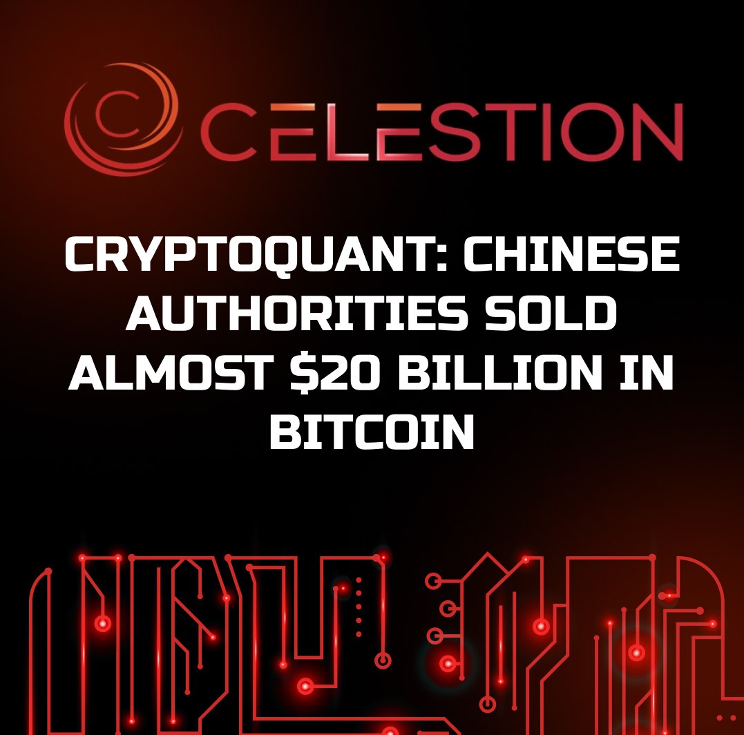 CryptoQuant: Chinese Authorities Sold Almost $20 Billion in Bitcoin ✔️