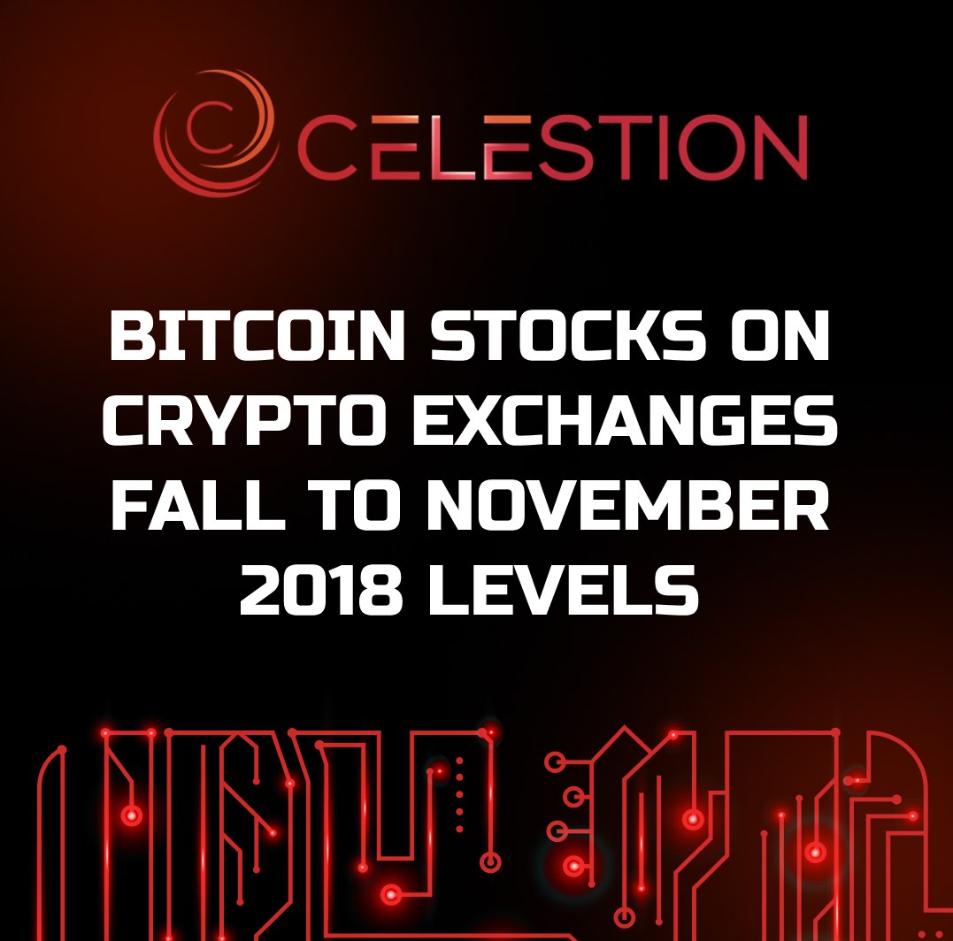Bitcoin stocks on crypto exchanges fall to November 2018 levels ✔️